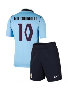 Billige Uruguay Giorgian de Arrascaeta #10 Hjemmedraktsett Barn VM 2026 Kortermet (+ Korte bukser)
